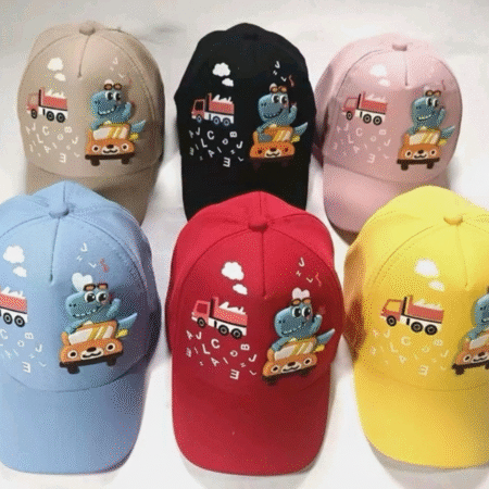 1-4 year Dino Car Cartoon Cap Sun Protection Four Seasons
