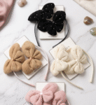 Sparkly Corduroy Plush Butterfly Headband – Cute Hair Accessories