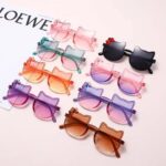 Kids Cat-Ear Sunglasses with Cute Bow – Trendy Cartoon Eyewear