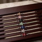 Elegant Floral Crystal Tennis Bracelet