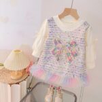 Rainbow Tweed top