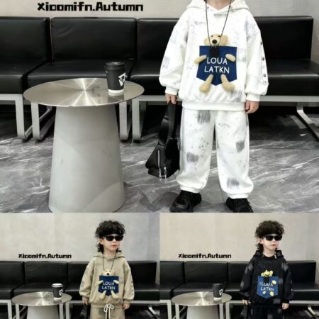 Boys Teddy Bear Hoodie & Jogger Tracksuit