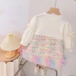 Rainbow Tweed top