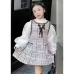 Black white tweed frock