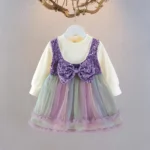 velvet bow frock