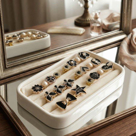 Vintage Black & Gold Hair pins Set