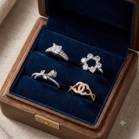 Adjustable Crystal Solitaire Ring