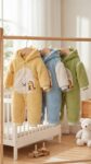 Dinosaur Teddy/Bouclé Hooded Jumpsuit