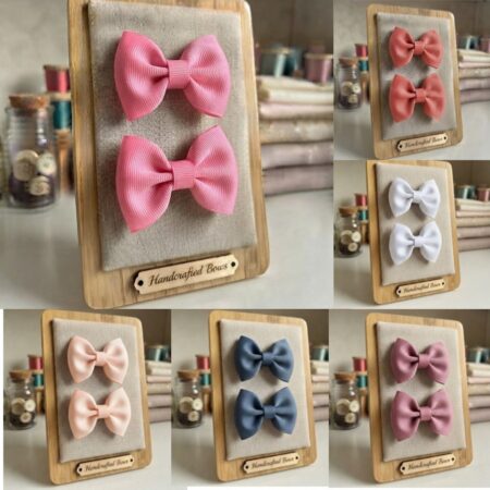 Ribbon Bow Hair Pin Pair