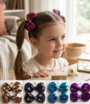 Sparkling Sequin Hair Bow Pins