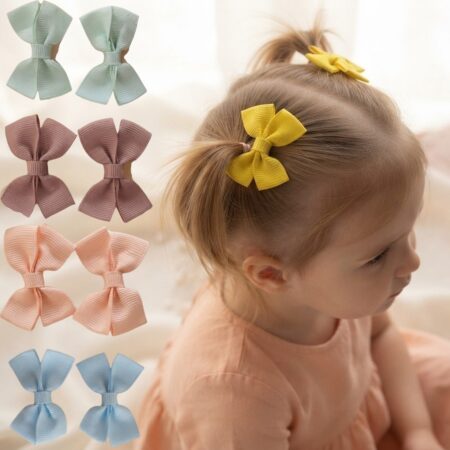 Chic Grosgrain Ribbon Hair Bow Clips