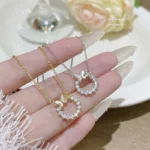 925 Butterfly Golden Wreath Pendant