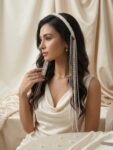 Elegant Multi-Layered Pearl Headband with Ribbon Tie