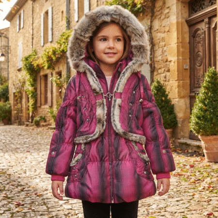Girls’ Winter Puffer Hooded Jacket