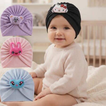 Character Knot Baby Turban Cap