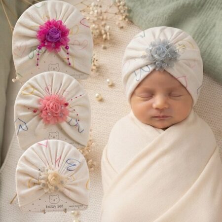 Adorable Floral Knot Baby Turban Cap